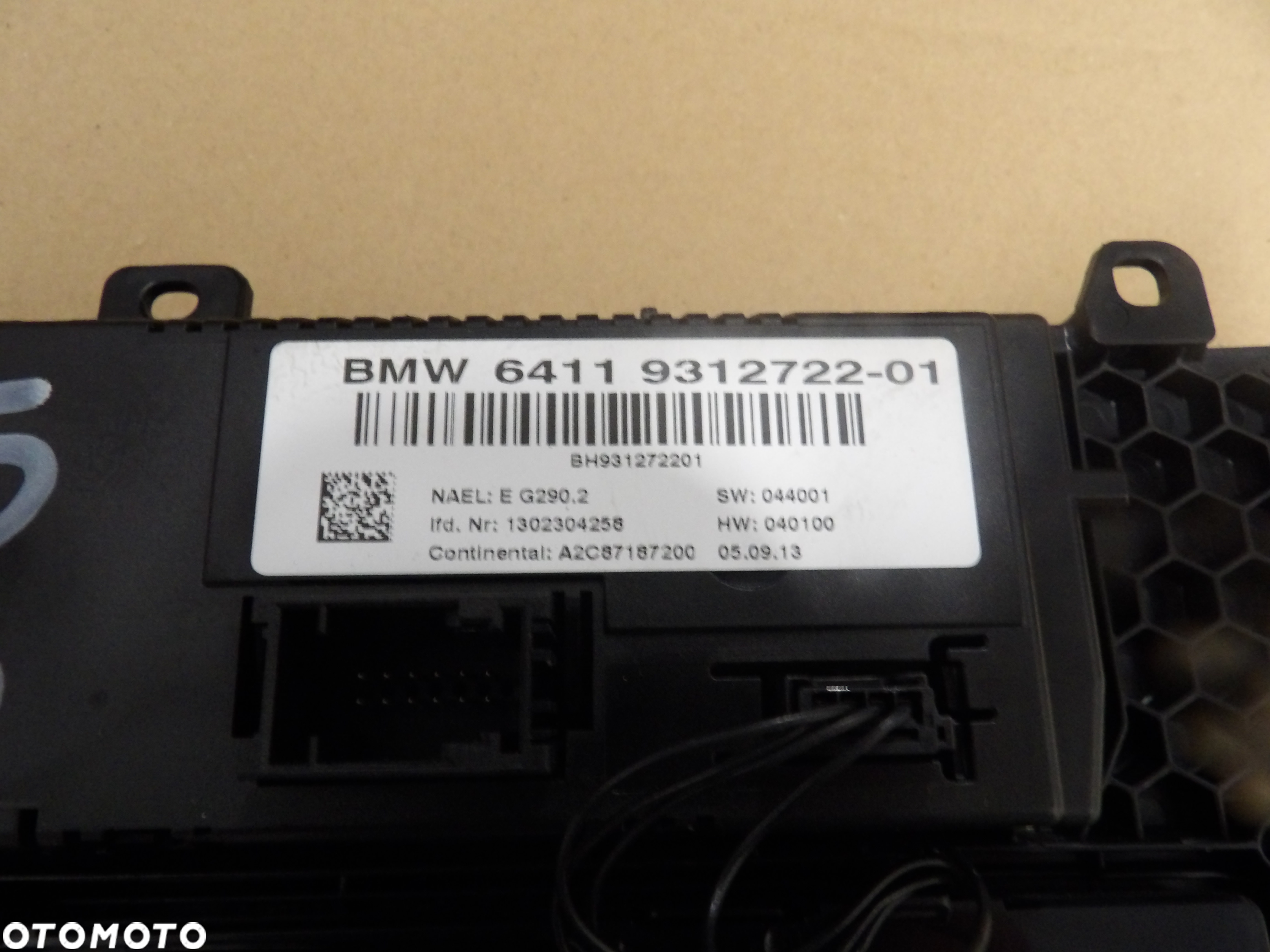 PANEL KLIMATYZACJI BMW X3 F25 OE 9312722 - 4