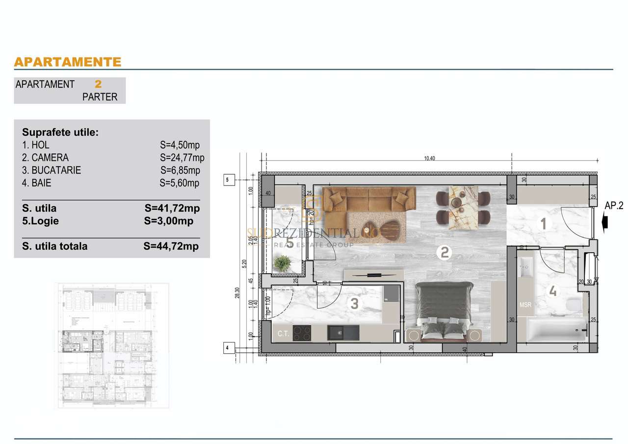 Garsoniera 44 mp, zona Grand Arena Mall, acces rapid metrou, Sector 4 - Imagine principală: 4/20