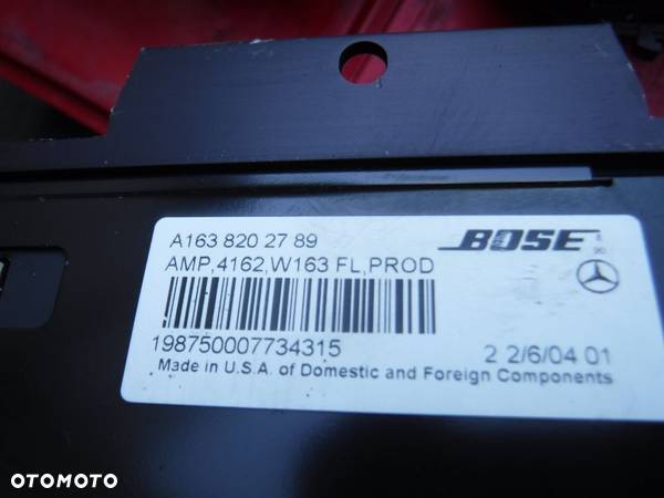 Mercedes ML W163 LIFT BOSE glosniki wzmacniacz SUBWOOFER  komplet A1638201002 A1638202789 - 7