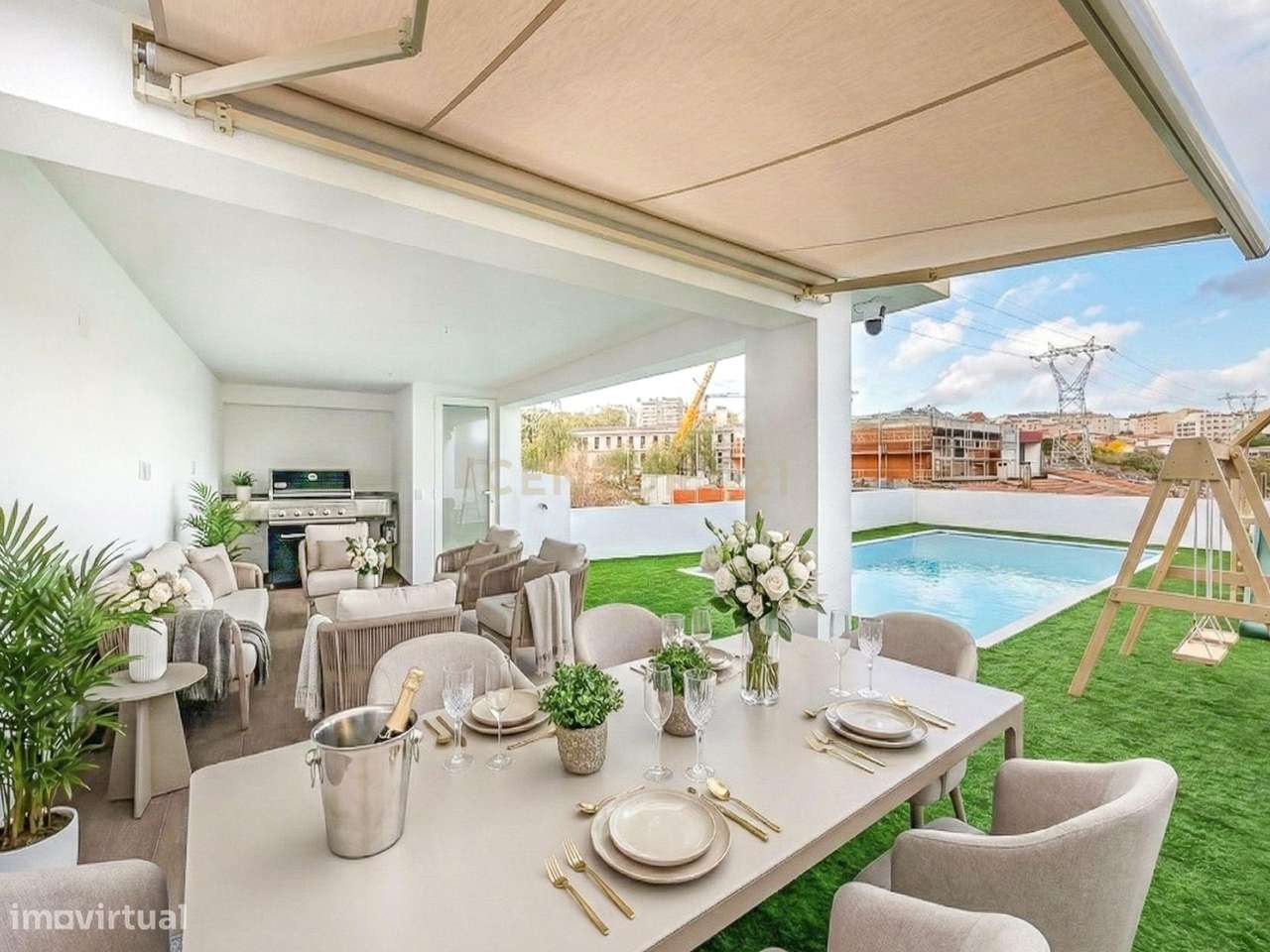 Moradia Contemporanea T6 Luxo Conforto E Modernidade Com Piscina