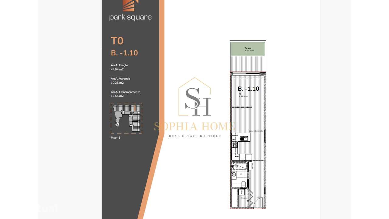 T0 c/ Pátio | 56 m2 | Av. Rep. Mafamude-12