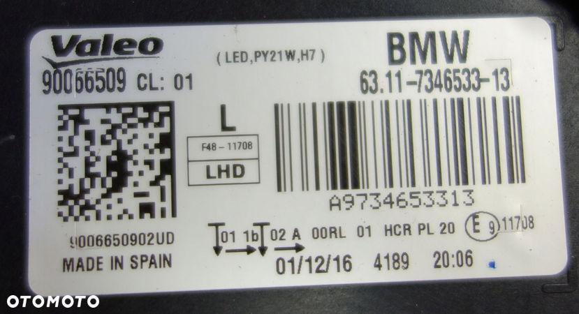 BMW X1 F48 Z LED 7346533 LAMPA LEWA PRZÓD - 6