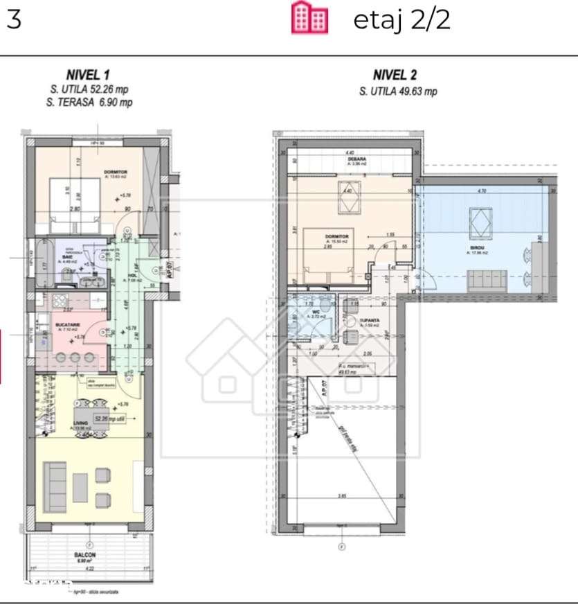 Apartament la cheie cu mobiler bucatarie - 4 camere, 2 bai, Terasa NOU-6