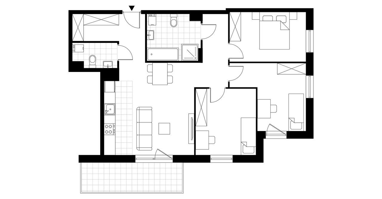 4-pokojowe mieszkanie 79m2 + 2 balkony - Pełny obrazek: 3/8