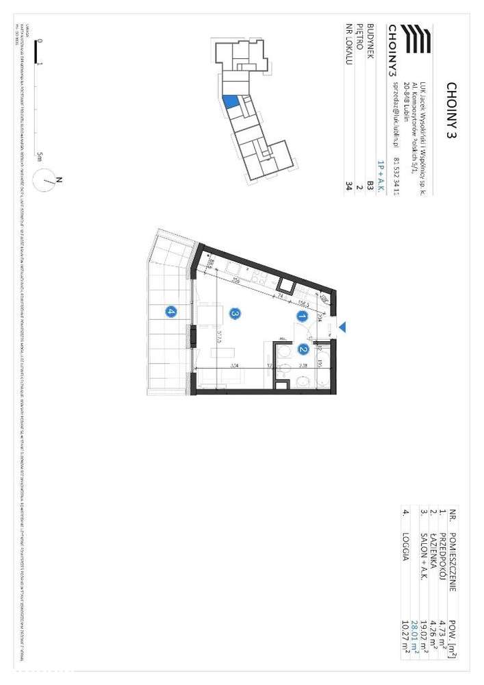 B3 Mieszkanie nr 34 - Pełny obrazek: 2/8