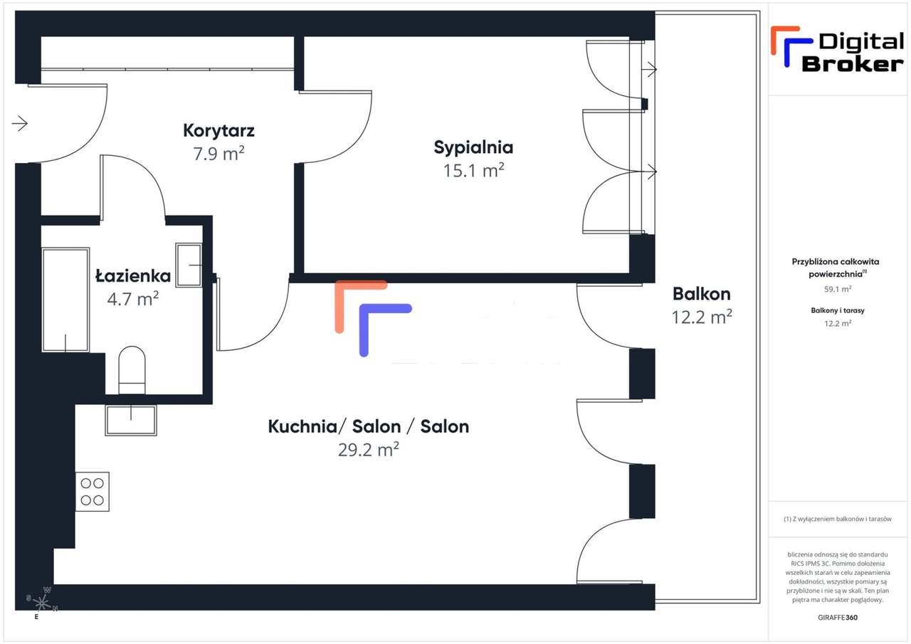 Bolka - Naramowice - 2 pokoje - 59m2 - Pełny obrazek: 4/16