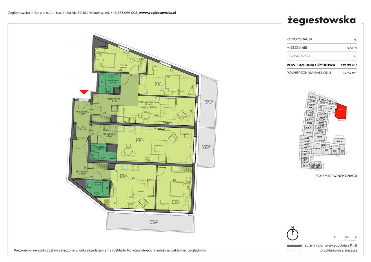 Żegiestowska | mieszkanie 6-pok. | 4.M.01 - Pełny obrazek: 2/7