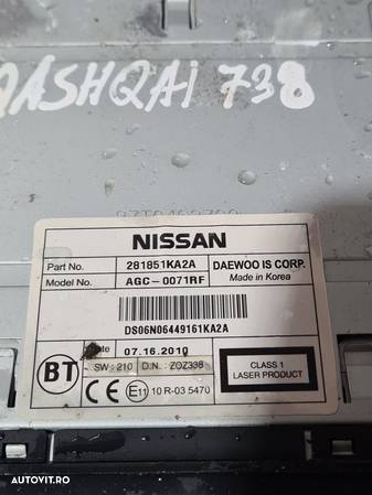 Cd player Nissan Qashqai Facelift 2010 - 2013 (738) - 3