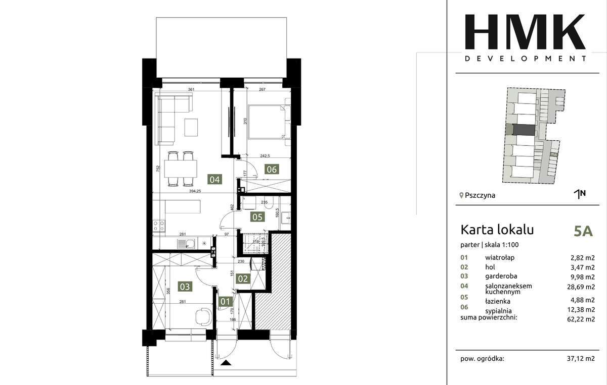 Osiedle przy ul. Bielasa | 3 pokoje z tarasem i ogródkiem | 62,22m2 - Pełny obrazek: 4/13