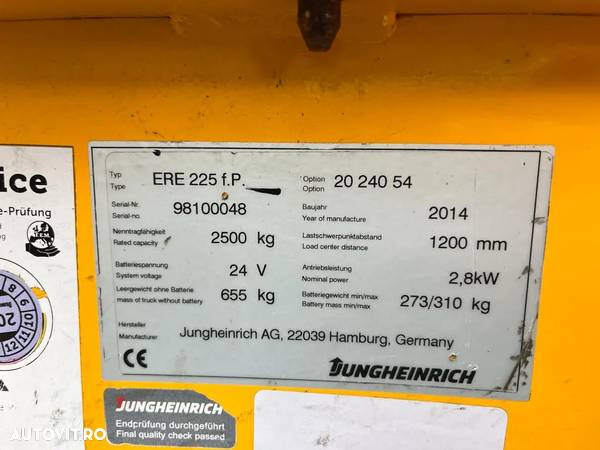 Transpaleta Electrica Jungheinrich ERE 225, 2014-2018, Cu Incarcator, Made in Germany, 6 buc. - 11