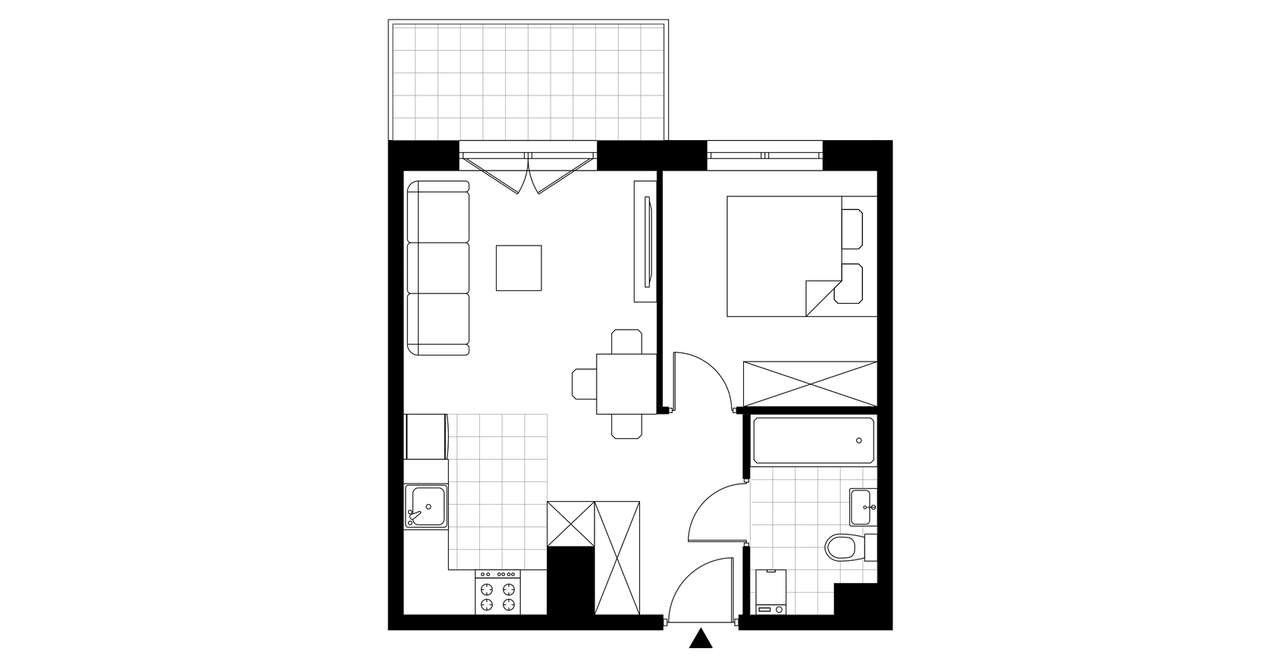 ul. Powstańców | mieszkanie 2-pok. | F 82 - Pełny obrazek: 4/8