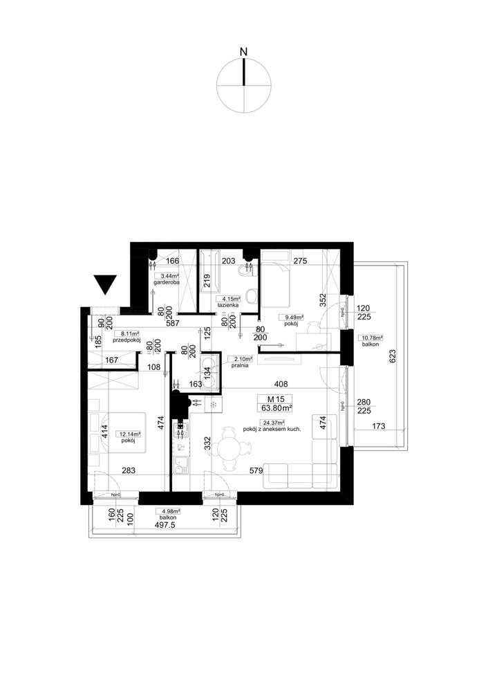 Kalaminta | mieszkanie 3-pok. | 15_ 3 - Pełny obrazek: 2/7