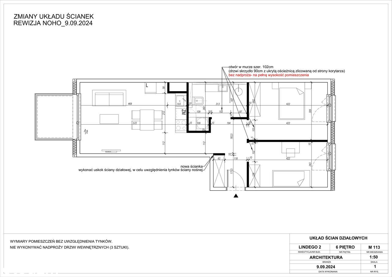 Apartament 3-pokojowy| Lindego 2 – Kraków| Bronowice - bez PCC-0
