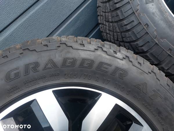 VW AMAROK KOŁA FELGI R17 8J ET49 5X120 OPONY 245/70 R17 GENERAL GRABBER AT DOT1314 ORYGINAŁ PROSTE ! - 6