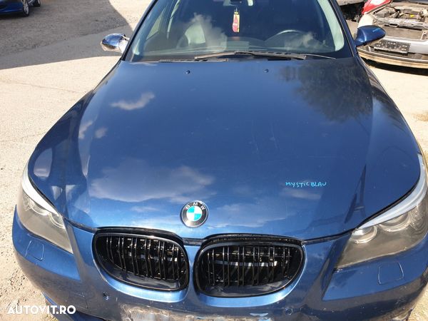 Capota Motor BMW Seria 5 E60 E61 2003 - 2010 Culoare Mysticblau Metallic A07/5 cu defecte estetice, vopsea exfoliata) [C1209] - 1