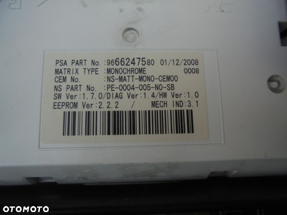 LICZNIK ZEGARY PEUGEOT 3008 5008 I 9666247580 9666276380 - 5