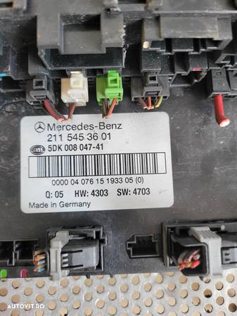 Tablou Panou Sigurante SAM Mercedes E Class W211 Cod A2115453601 Dezmembrez Mercedes E Class W211 2.7 Cdi Automat Cod Motor 612 Volan Stanga Xenon - 4