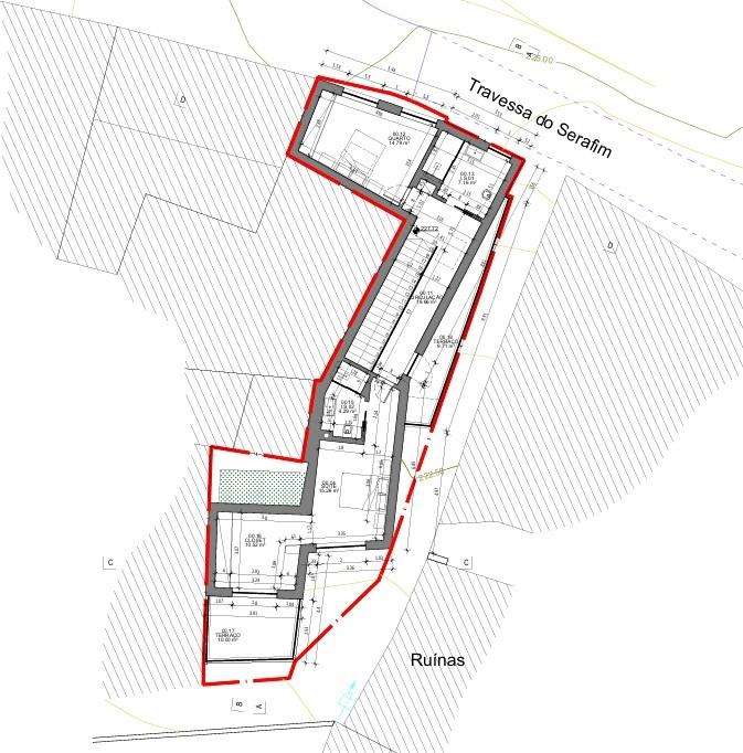 Terreno com Ruina e Projeto em curso para Moradia T2 Geminada , no...-10