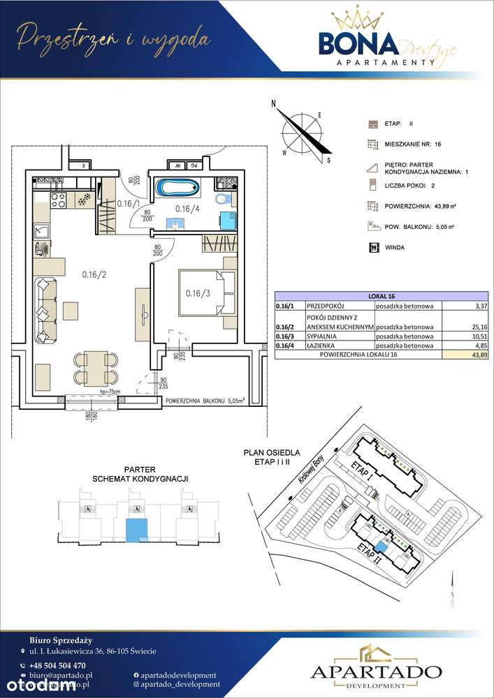 Mieszkanie nr. 16 | 43,89 m² | BONA II | WINDY | JESIENNE RABATY!-11