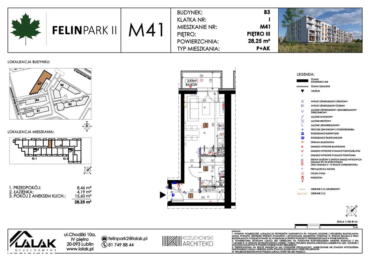 1-pokojowe mieszkanie 28m2 Bez Pośredników - Pełny obrazek: 2/9