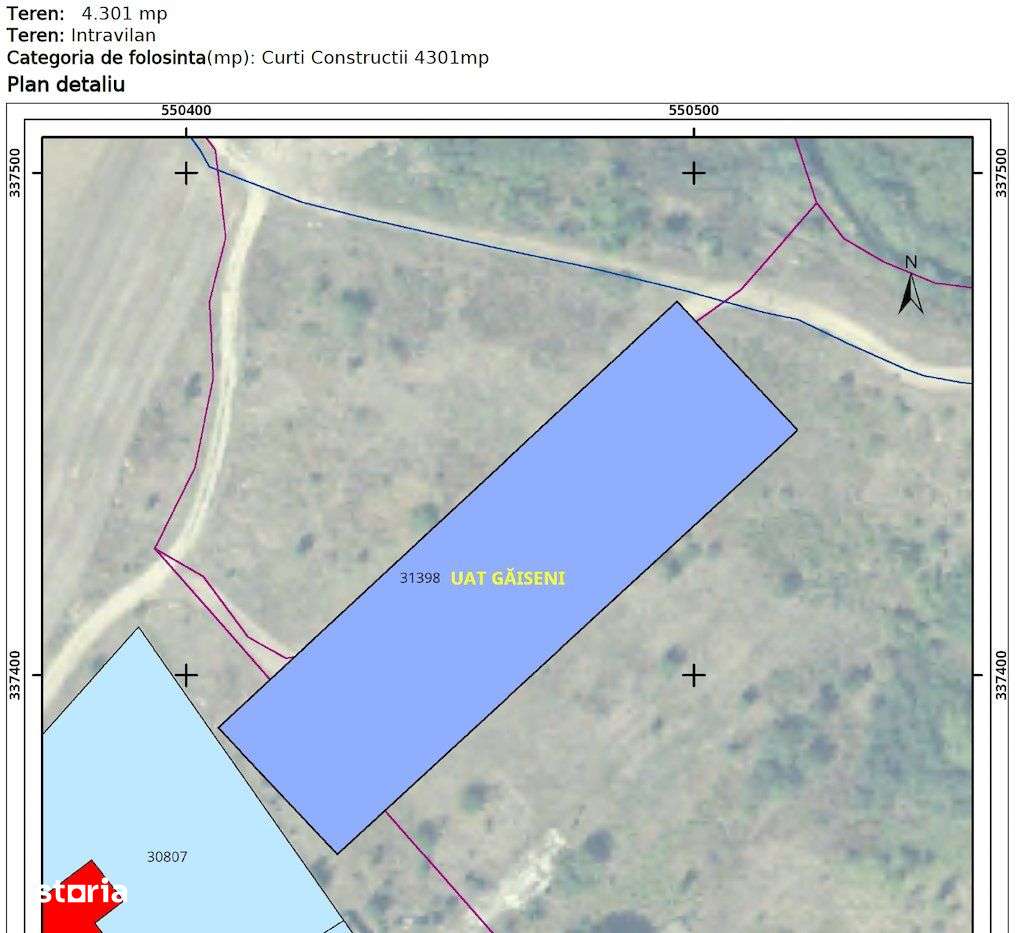 Teren 4.300 mp, in loc. Carpenisu, Gaiseni, Giurgiu - Imagine principală: 3/3