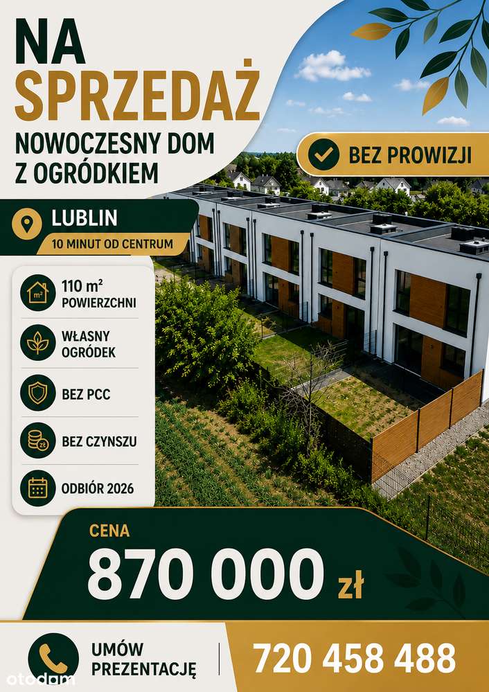 NOWOCZESNY DOM Z OGRÓDKIEM W LUBLINIE