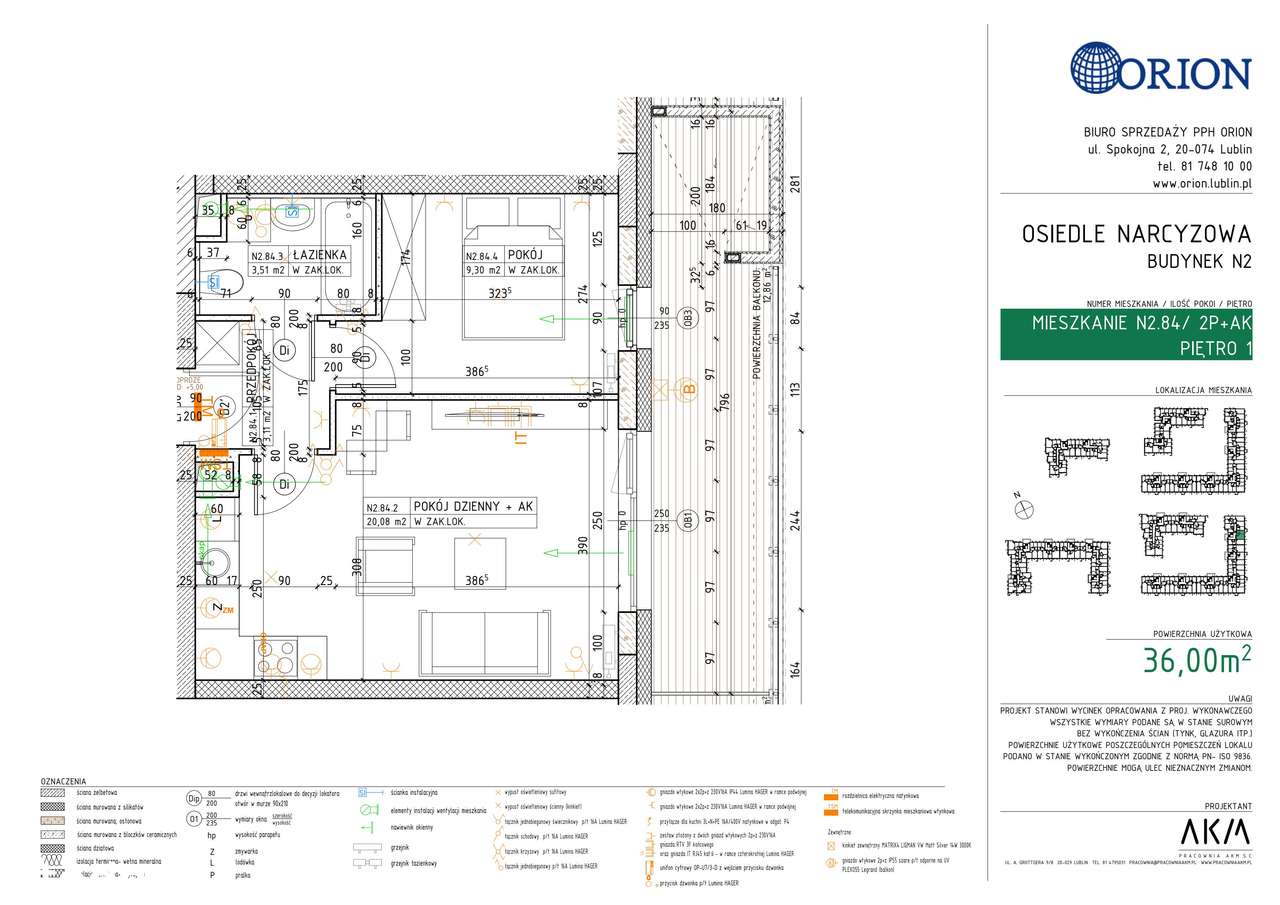 2-pokojowe mieszkanie 36m2 + balkon Bezpośrednio - Pełny obrazek: 2/7
