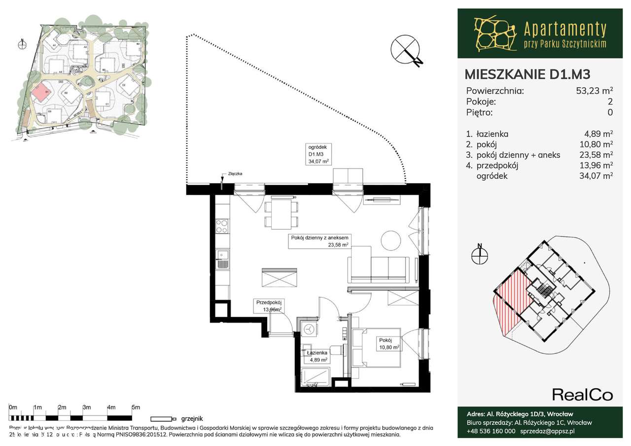 Apartamenty przy Parku Szczytnickim | 2-pok mieszkanie z ogródkiem - Pełny obrazek: 2/5