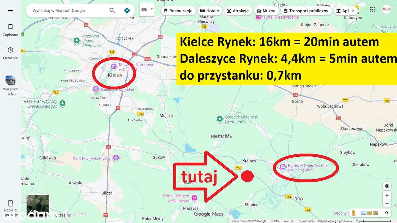 Kranów 1700m2 budowlana z MPZP szer. 37m ! ! !-4