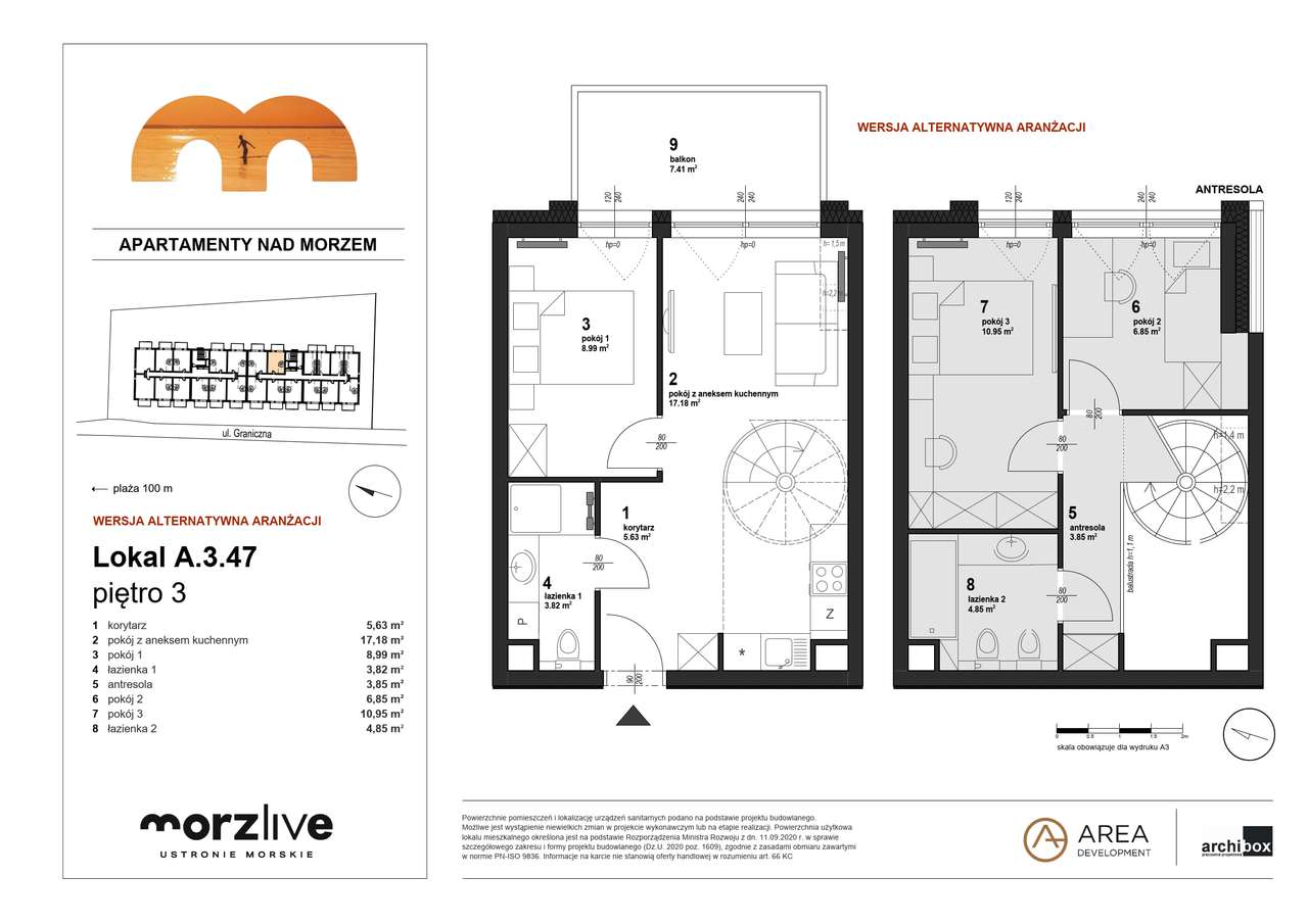 Apartament  100 m od plaży | Morzlive 4 pokoje | *NIŻSZA CENA!* - Pełny obrazek: 3/7