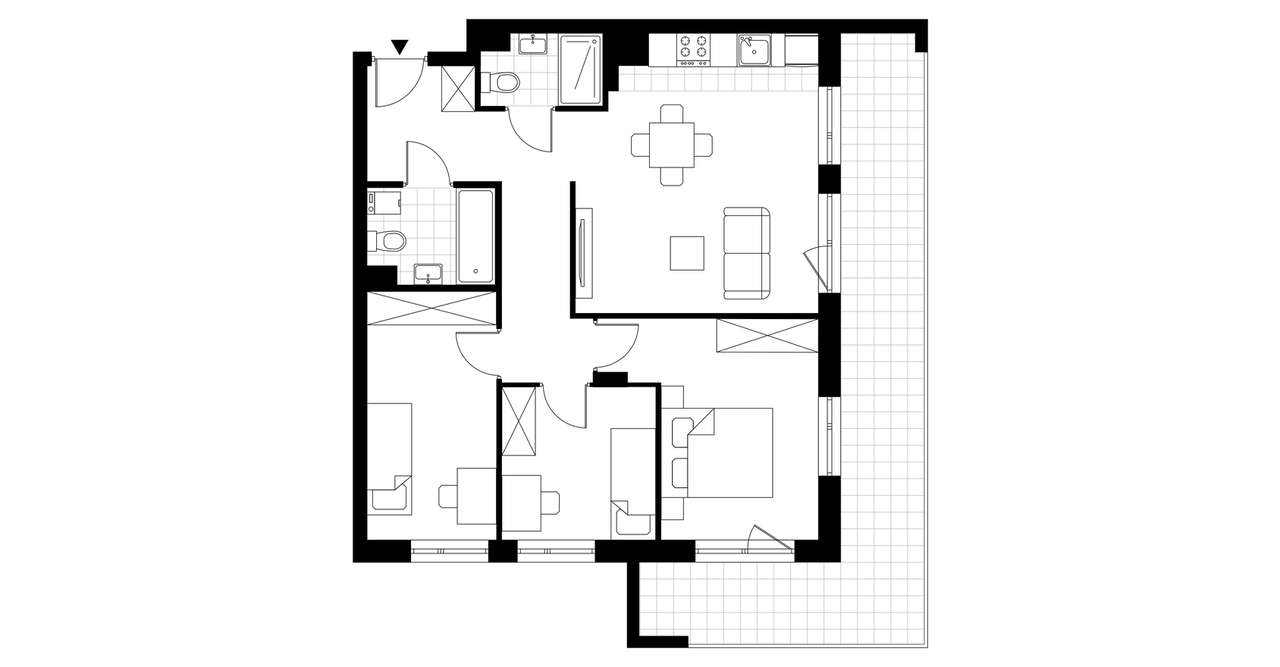 4-pokojowe mieszkanie 73m2 + balkon - Pełny obrazek: 3/8