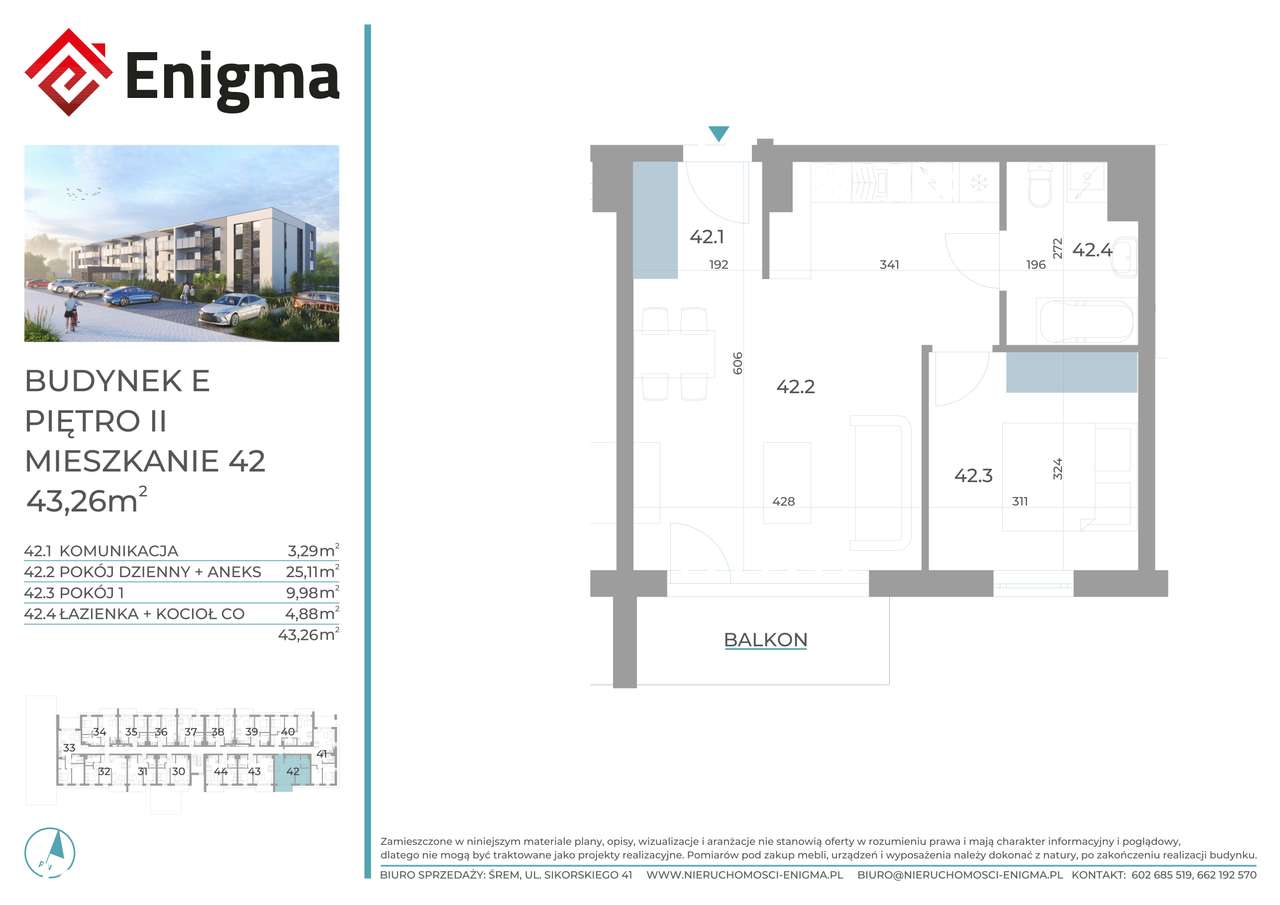 PSARSKIE - ul. Hebanowa 5/42 - 43,26 m2 - II PIĘTRO-6