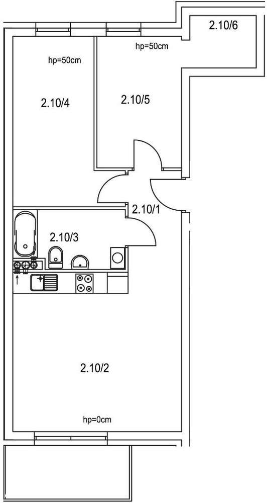 Nowoczesne mieszkanie - 56 m2, B3 2.10-Rezerwacja - Pełny obrazek: 3/8