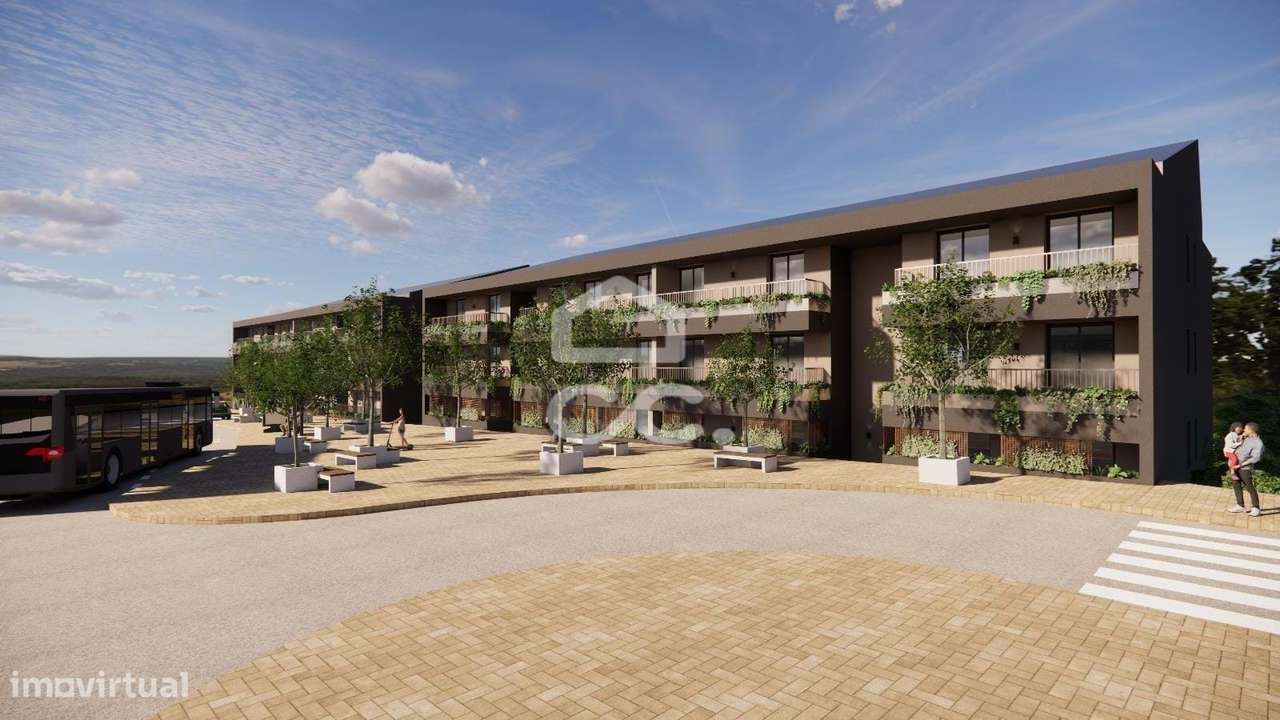 Apartamento moderno T2 em condomínio privado com piscina em Santa Clar-5