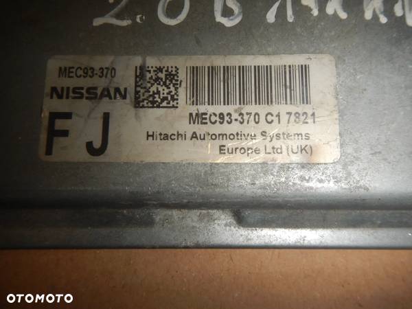 NISSAN QASHQAI J10 KOMPUTER STEROWNIK MEC93-370 - 2