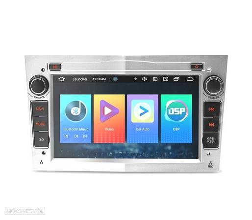 AUTO RADIO GPS ANDROID 11 CINZA CLARO PARA OPEL ASTRA H VIVARO ZAFIRA VECTRA CORSA D QUAD CORE - 1