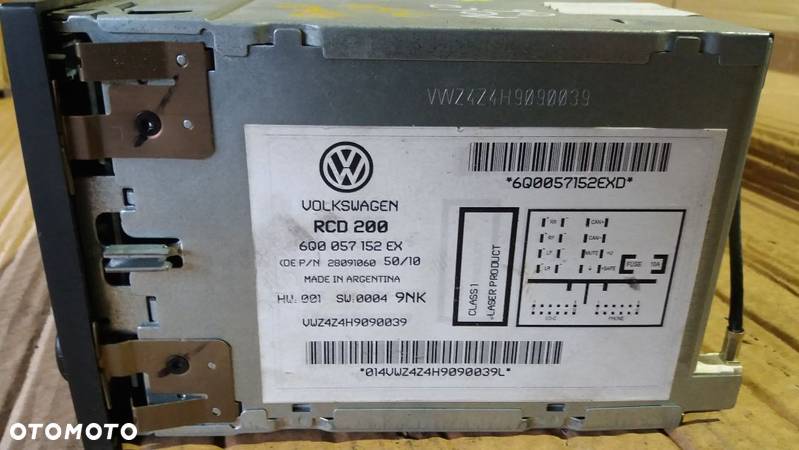 RADIO CD VW POLO 02-08 6Q0035152G - 4