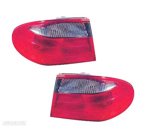 FAROLINS PARA MERCEDES W210 E-CLASS BERLINA 99-02 FUMADO VERMELHO - 1