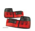 FAROLINS TRASEIRO PARA BMW E34 88-95 VERMELHO ESCURO LOOK LEXUS - 1