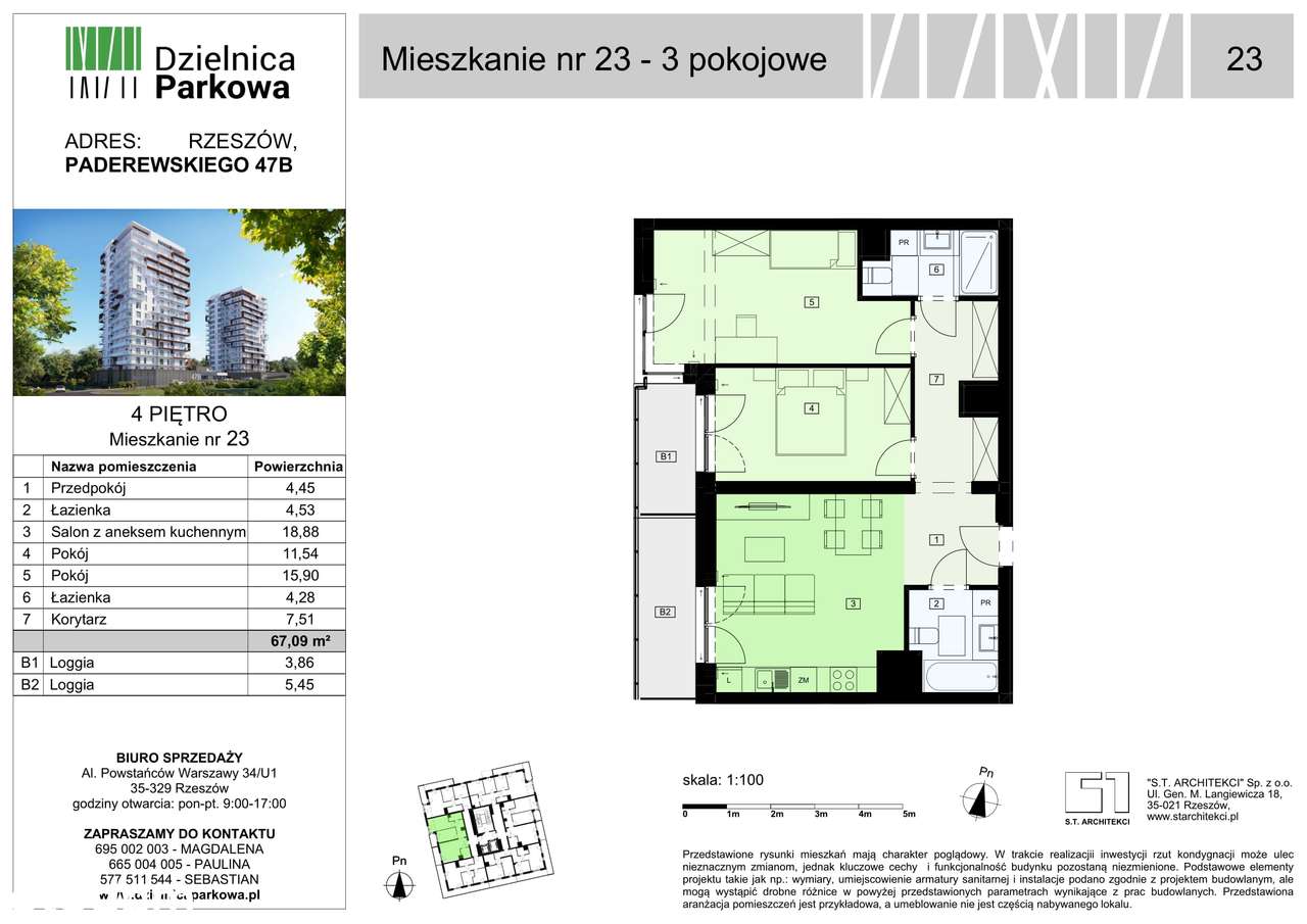 Nie przegap | obok parku | 3 pokoje - Pełny obrazek: 2/7