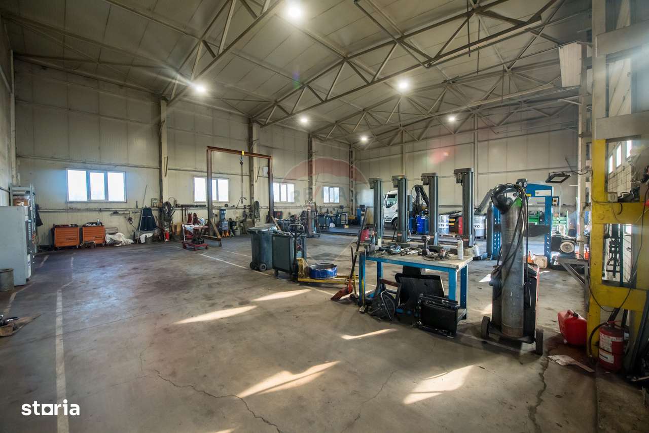 Hală industrială P+1 – 490 mp utili | Teren 2.447 mp | Platformă beton - Imagine principală: 5/20