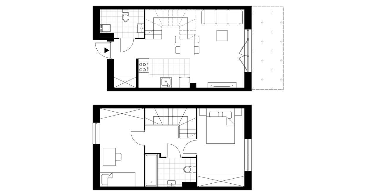3-pokojowy dom 65m2 + ogródek Bez Pośredników - Pełny obrazek: 3/8