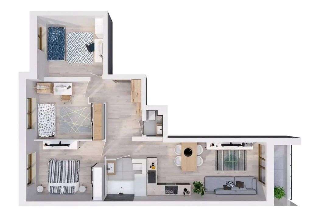 Przestronne 4 pokojowe mieszkanie z loggia - Pełny obrazek: 5/5