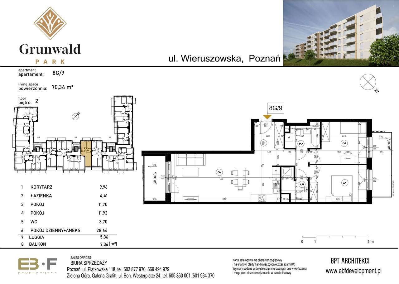 Grunwald Park | mieszkanie 3-pok. | 8G_9 - Pełny obrazek: 2/7