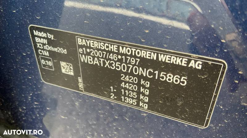 BMW X3 xDrive20d AT Advantage - 31