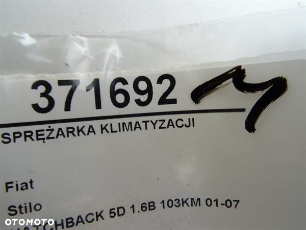 SPRĘŻARKA KLIMATYZACJI FIAT STILO (192_) 2001 - 2010 1.6 16V (192_XB1A) 76 kW [103 KM] benzyna - 7