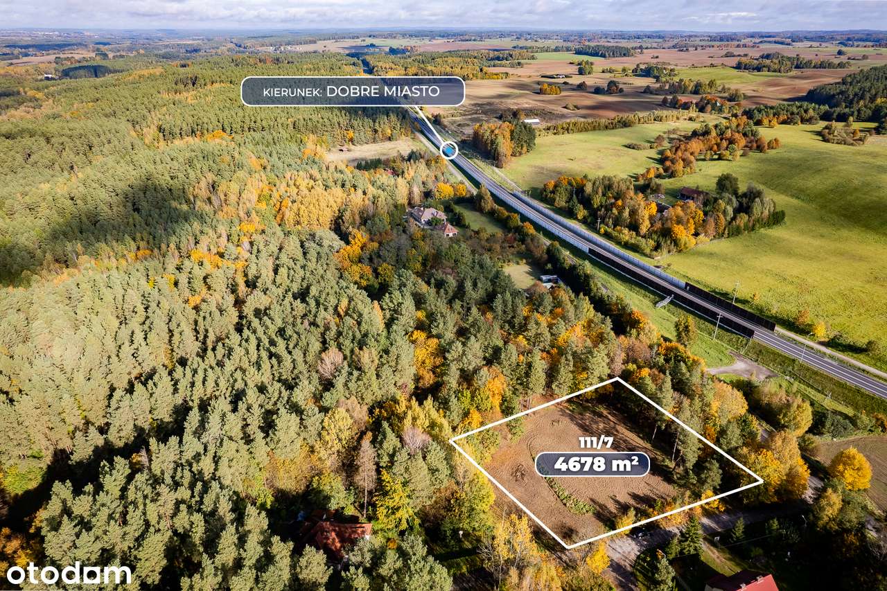 Działka budowlana 4671 m2 Spręcowo Gmina Dywity-6