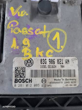 Calculator motor, cod 03G906021AN, 028101208, VW Passat Variant (3C5), 1.9 TDI, BKC - 1