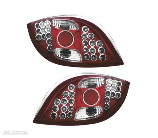 FAROLINS TRASEIRO LED PARA FORD KA 96-08 VERMELHO CROMADO - 1