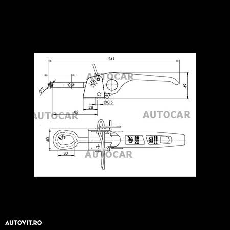 Inchizator oblon,zavor,balama oblon remorca ZB-03,piese remorci - 2